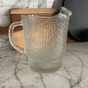 Indiana Glass CRYSTAL ICE Large Heavy Water Pitcher